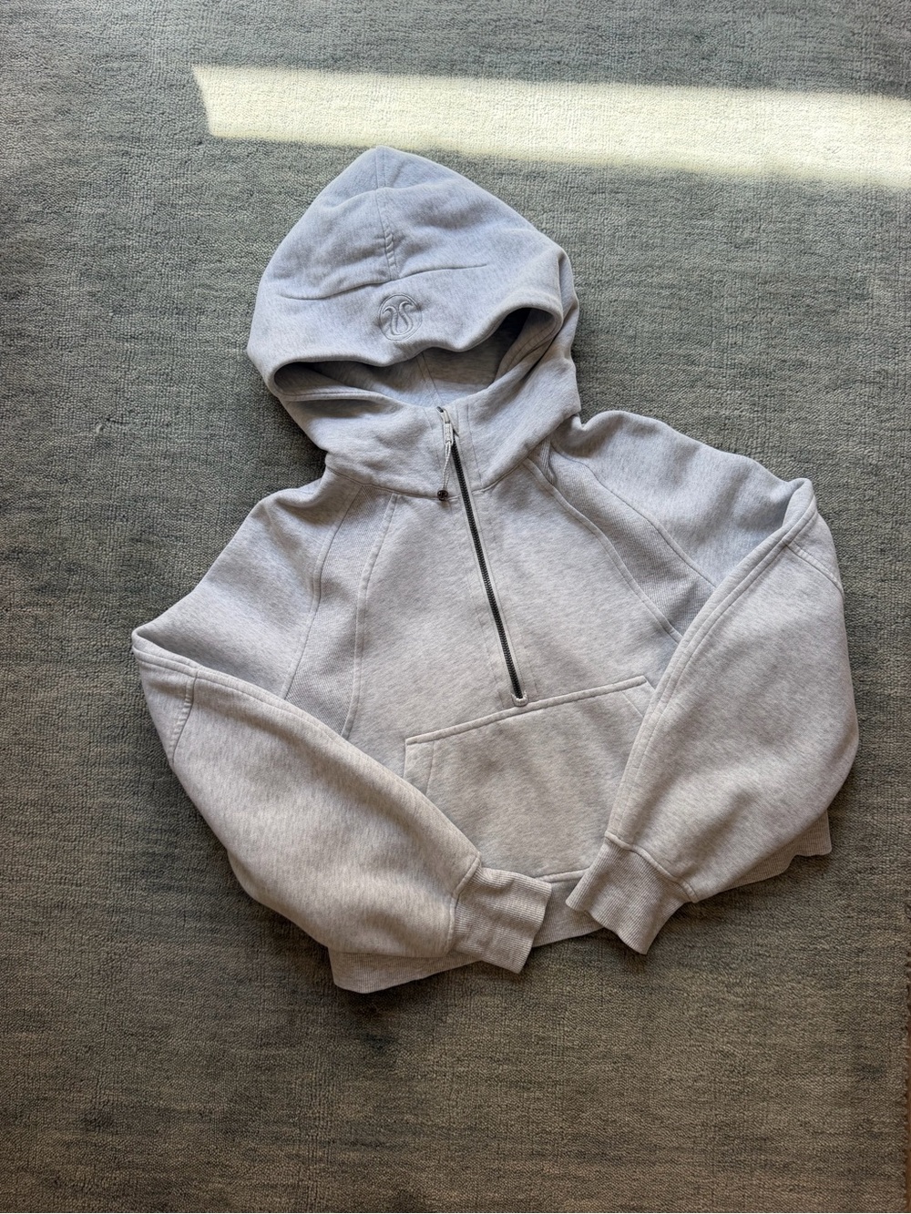 Lululemon Women’s Scuba Oversized Half-Zip Hoodie Heathered Gray XS/S
